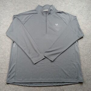 Northyard Pullover Mens 2XL Gray 1/4‎ Zip Long Sleeve Performance Athletic Top